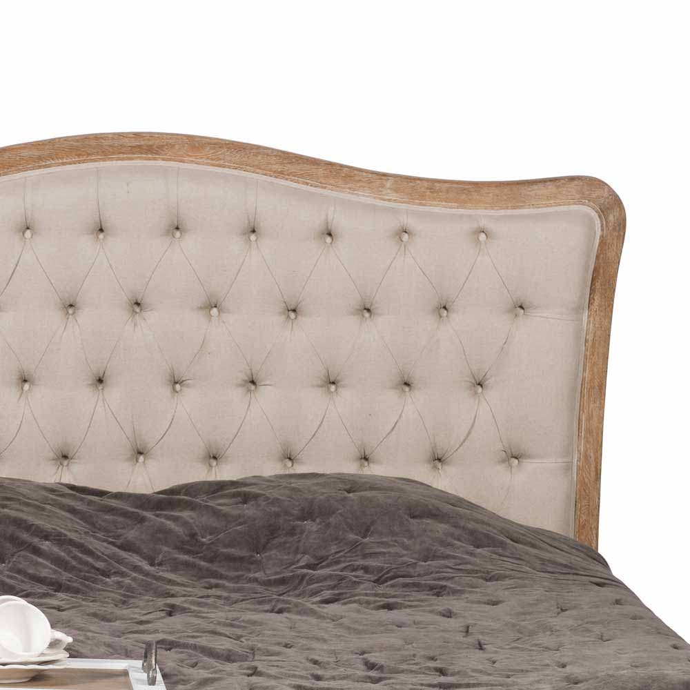 Vintage Bett Runcorn in Creme Weiß Eiche antik