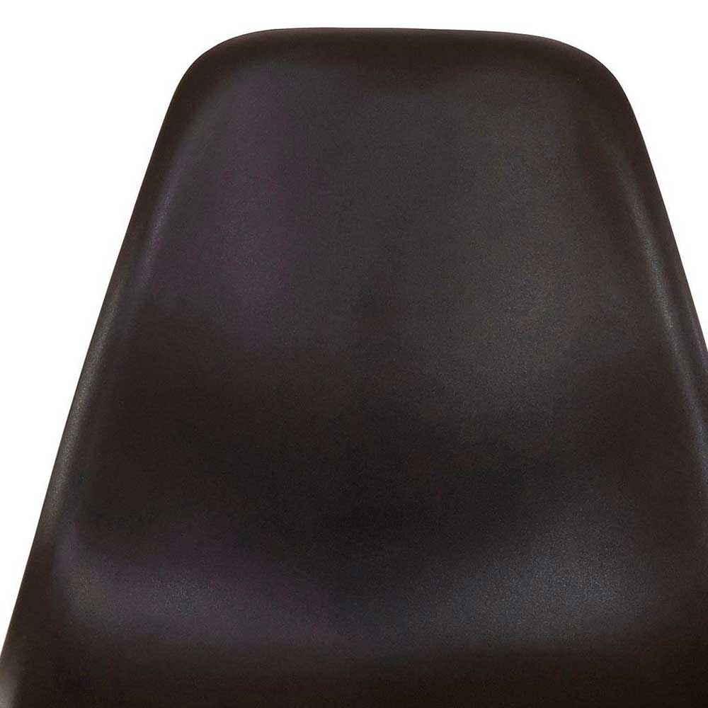 Stühle Enphila in Anthrazit Kunststoff mit Metallbeinen in Eichefarben (Set)