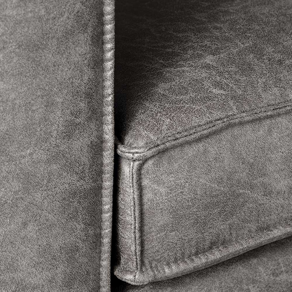 Lounge Couch Megito in Grau Microfaser mit 48 cm Sitzhöhe
