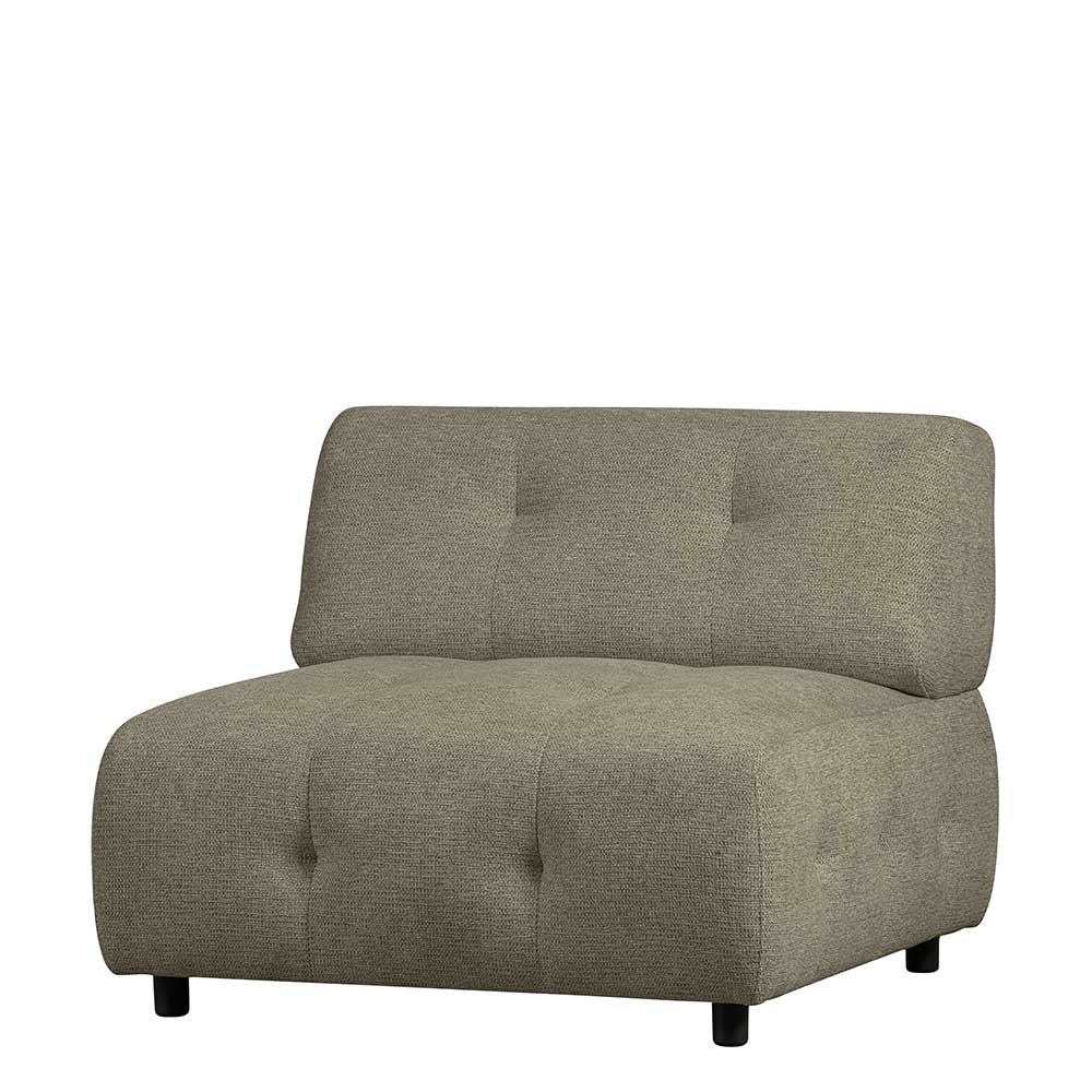 Modernes Sofa Modul Chenille Romance in Blassgrün 90 cm breit