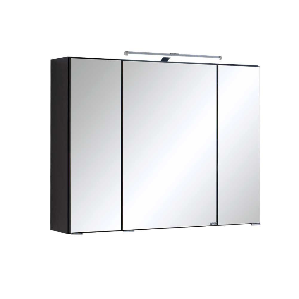Badezimmer Spiegelschrank Simonas in Anthrazit mit 3D Effekt