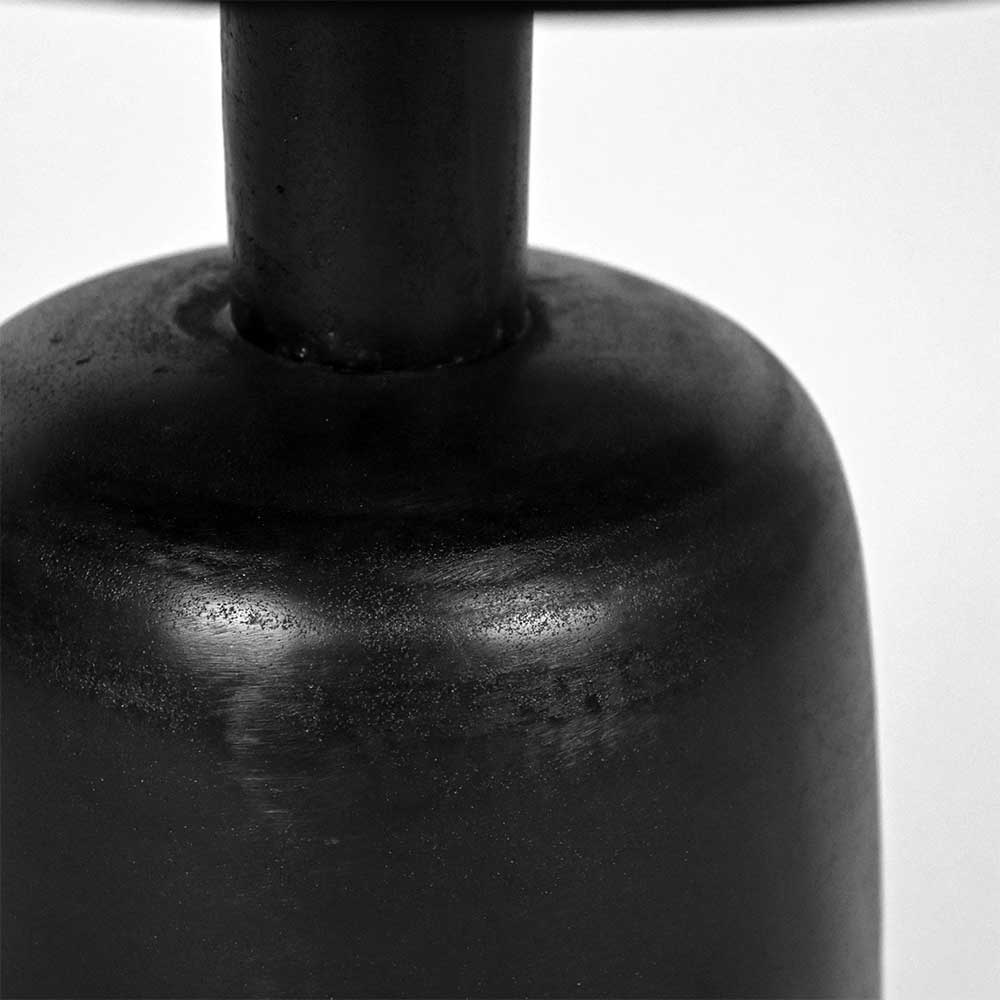Loft Couchtische Tavasca aus Metall rund in Schwarz (zweiteilig)