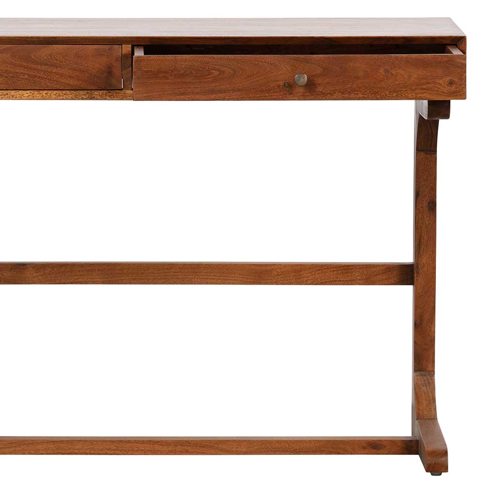 Schreibtisch Libo aus Akazie Massivholz im Vintage Design