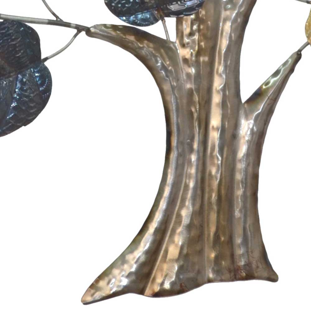 Metall Wandbild Friedel mit Baum Motiv 77 cm breit - 70 cm hoch