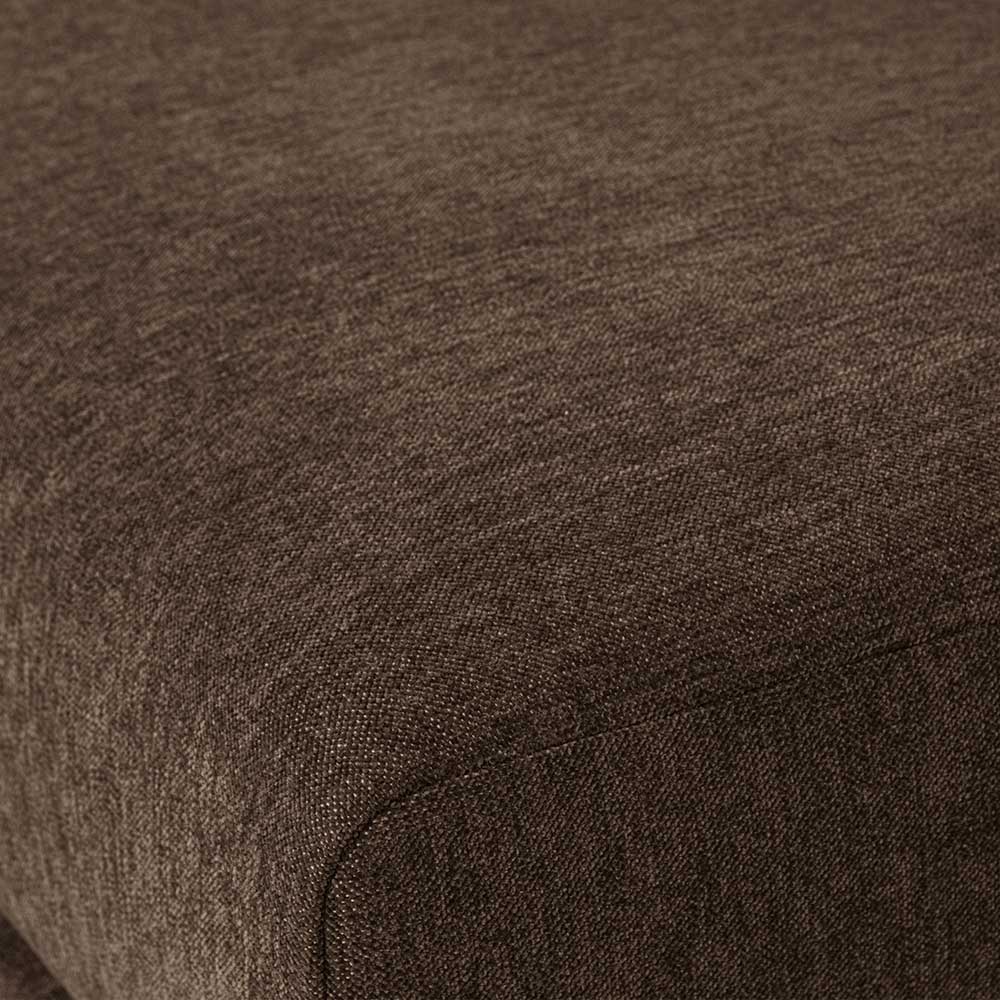 Modul Sofa Element Rio in Braun mit Vierfußgestell aus Metall