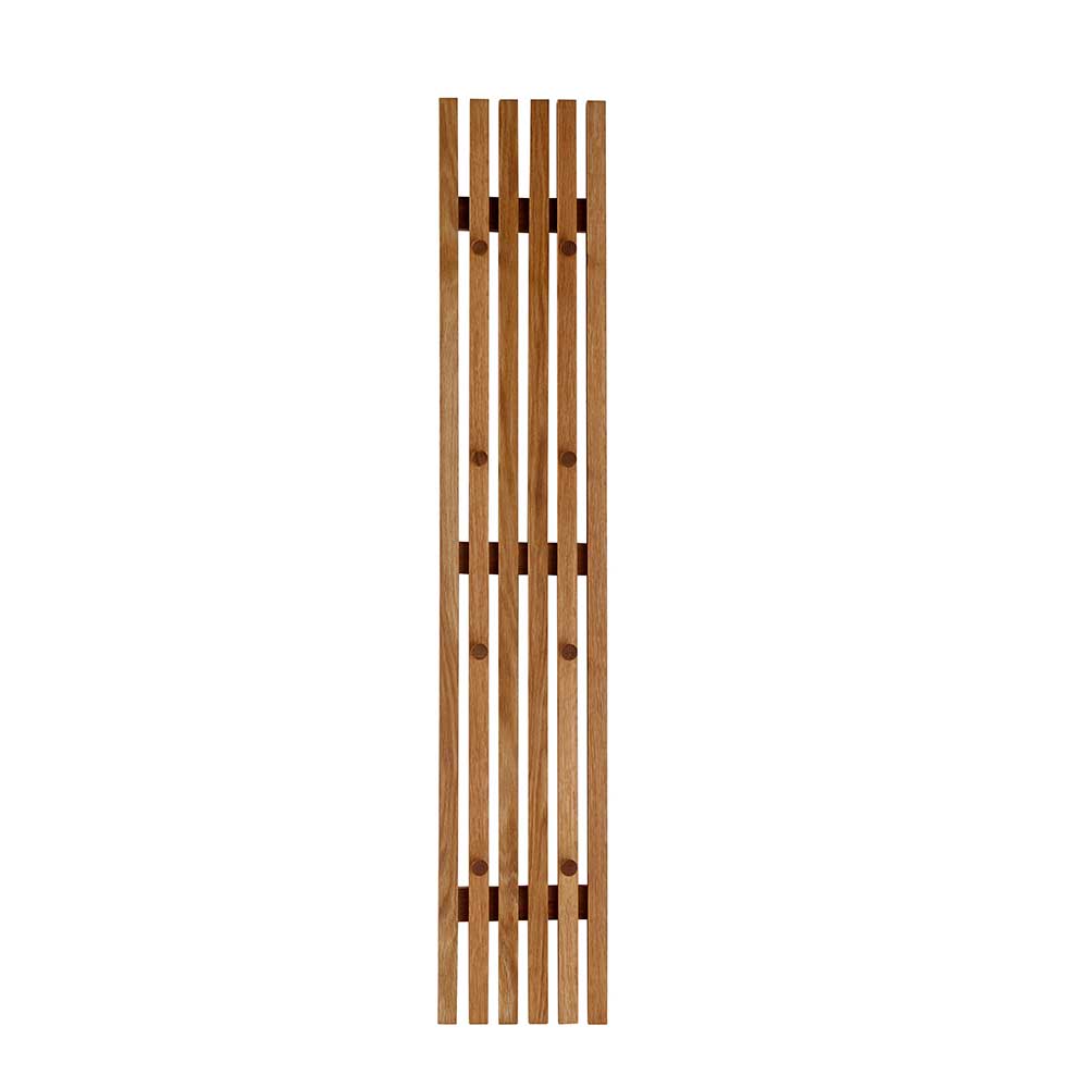 Garderobenpaneel Shavarel im Skandi Design aus Eiche Massivholz