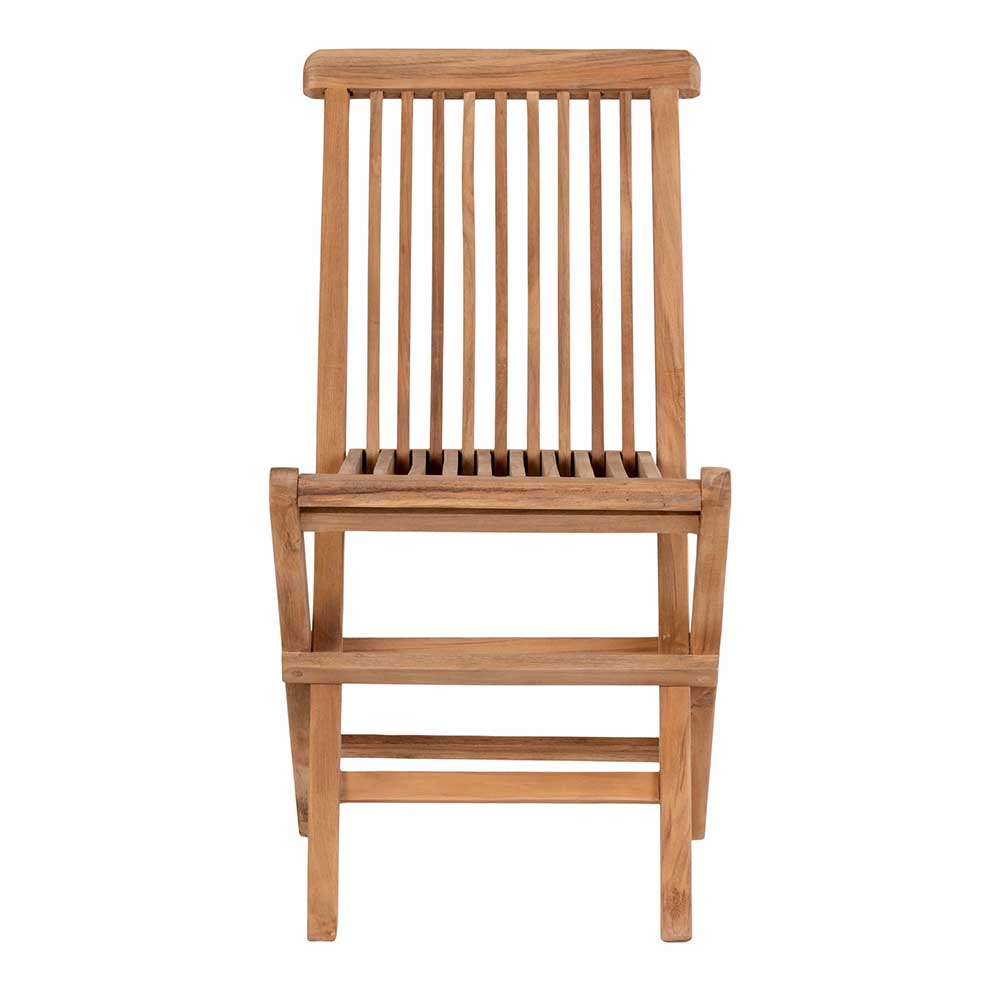 Kinder Outdoor Stühle Defios aus Teak Massivholz 33 cm Sitzhöhe (2er Set)
