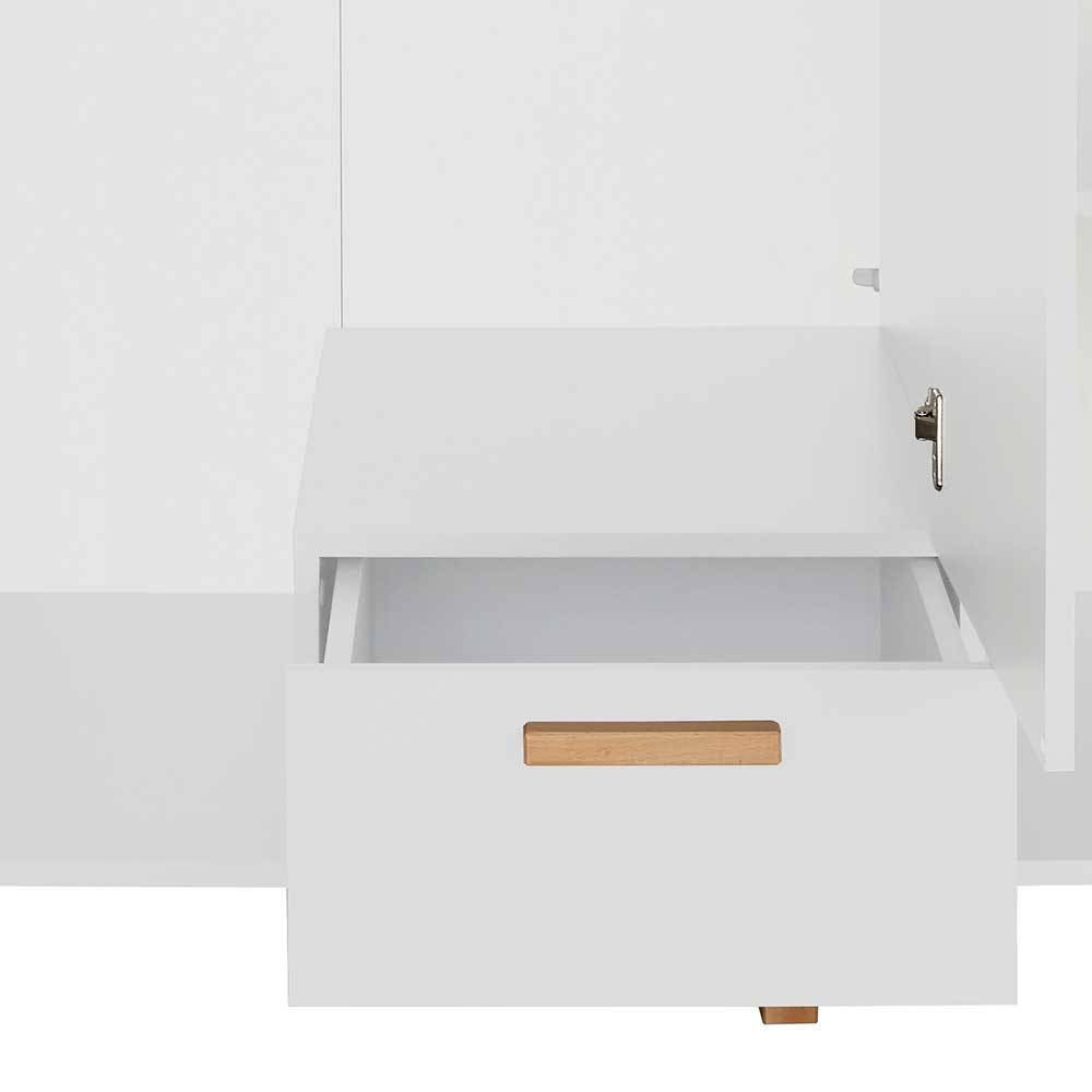 Drehtürenkleiderschrank Jeguta im Skandi Design 190 cm hoch - 130 cm breit