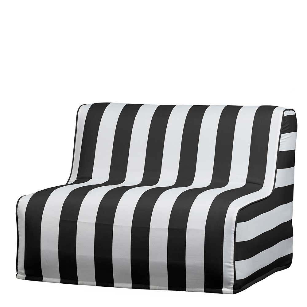 Aufblasbare Möbel Bucurest in Weiß und Schwarz mit Streifenmuster