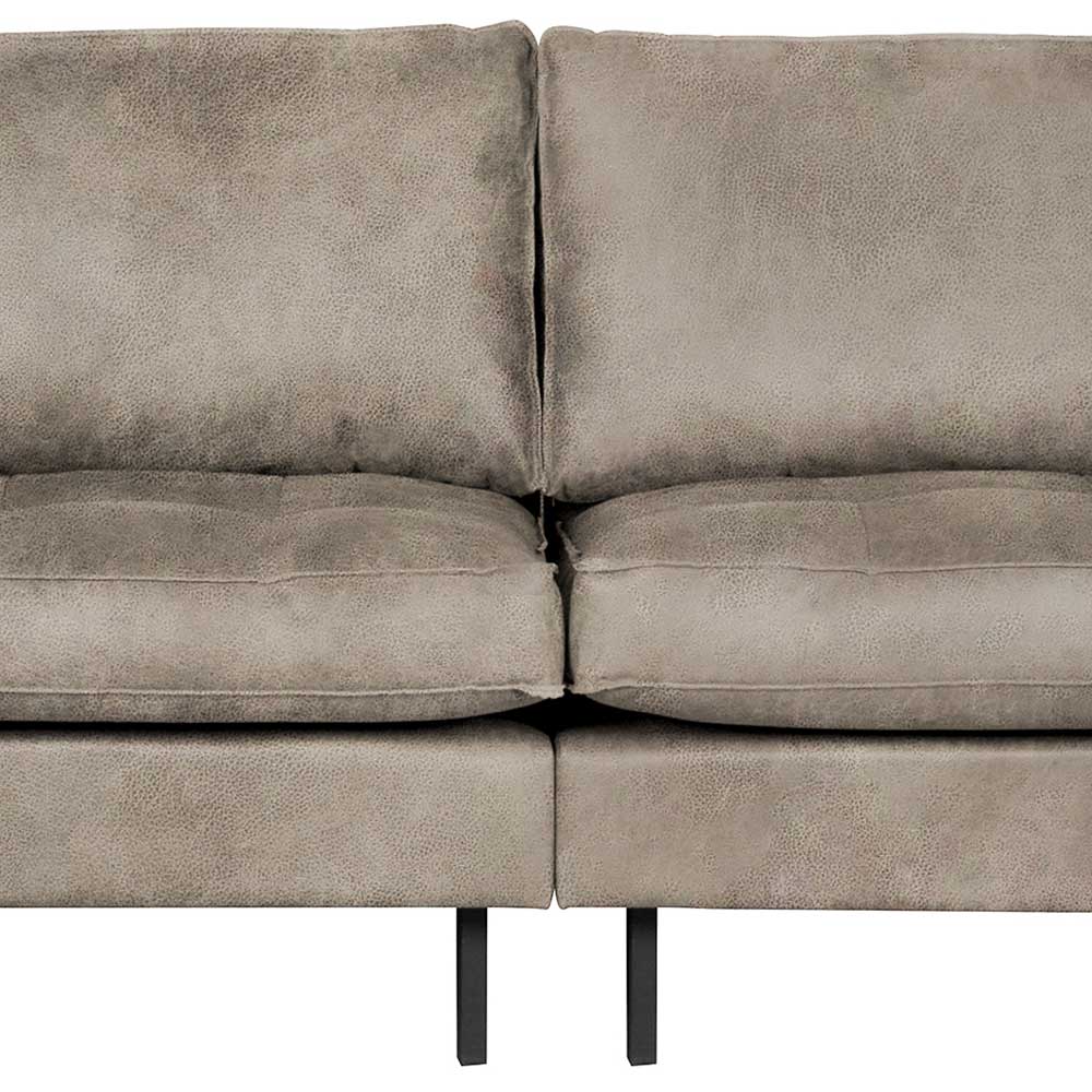 Couch Andrena in Grau Kunstleder 275 cm breit