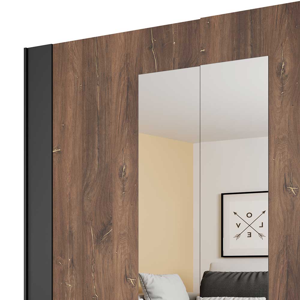 Schlafzimmerschrank Klevani im Industry und Loft Stil mit Schiebetüren