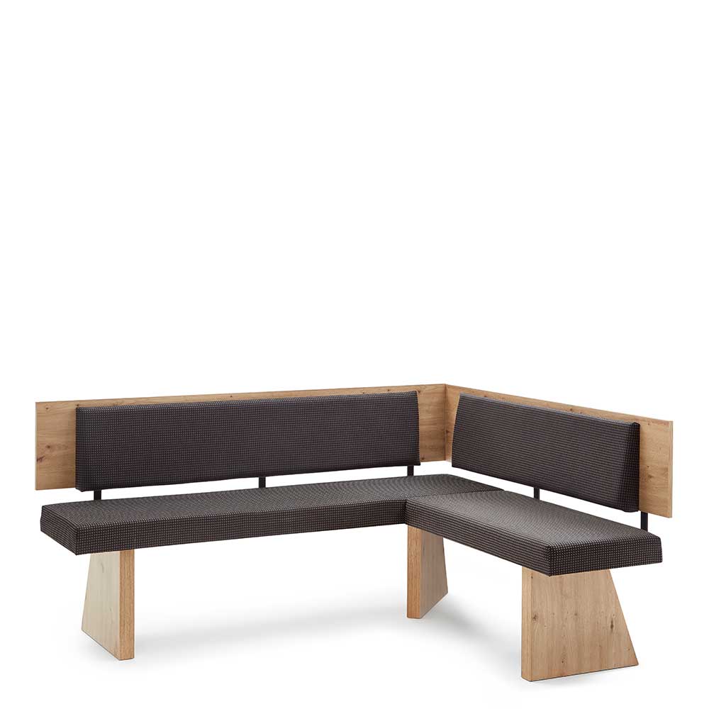 Eckbank Gruppe Simple inklusive zwei Stühle in Wildeichefarben (vierteilig)