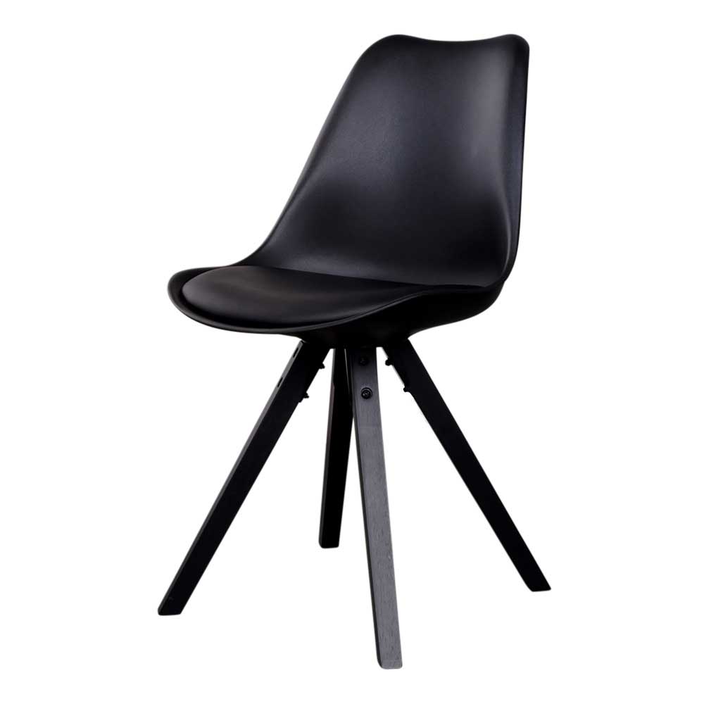 Esstisch Stühle Ronald in Schwarz im Skandi Design (2er Set)
