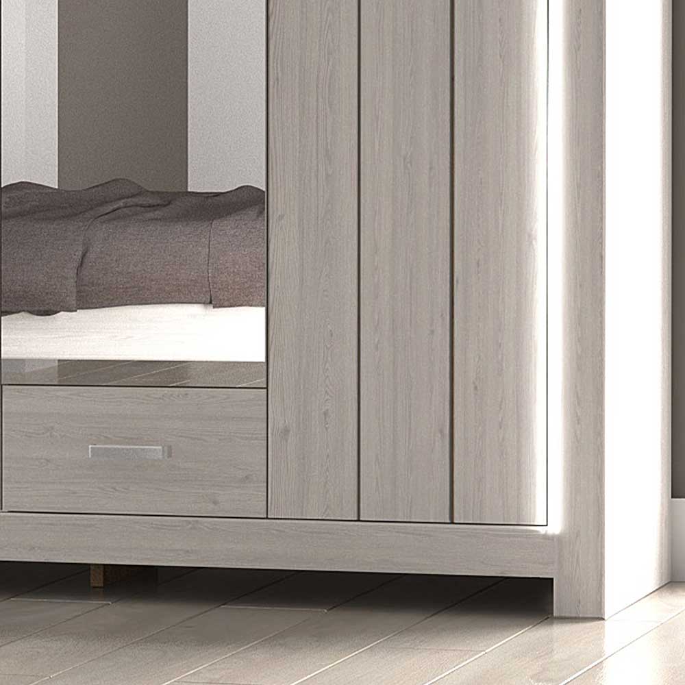Schlafzimmermöbel Set Deskapa in Weiß mit Doppelbett (vierteilig)