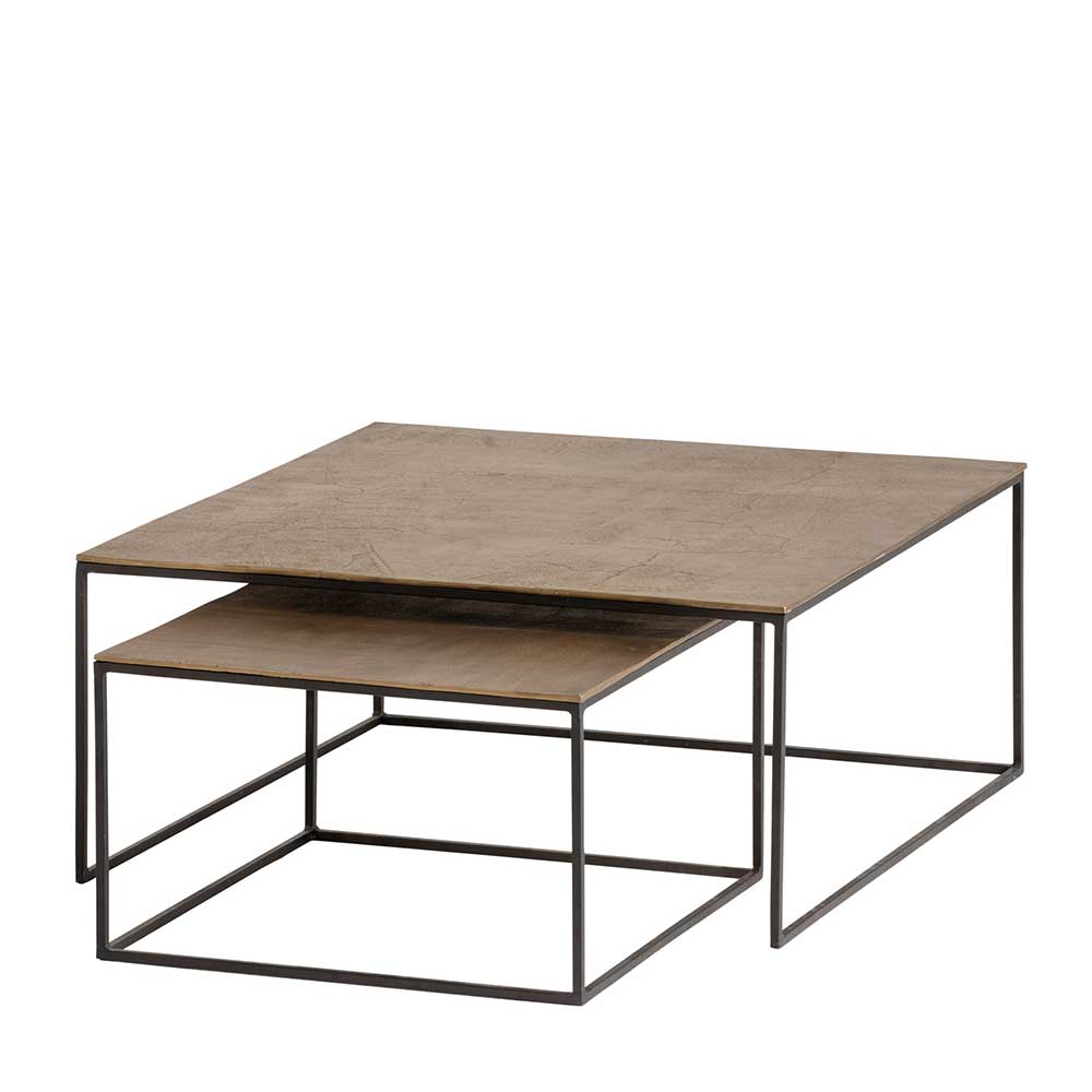 Wohnzimmer Tische Valbera mit quadratischer Tischplatte 40 cm hoch (zweiteilig)