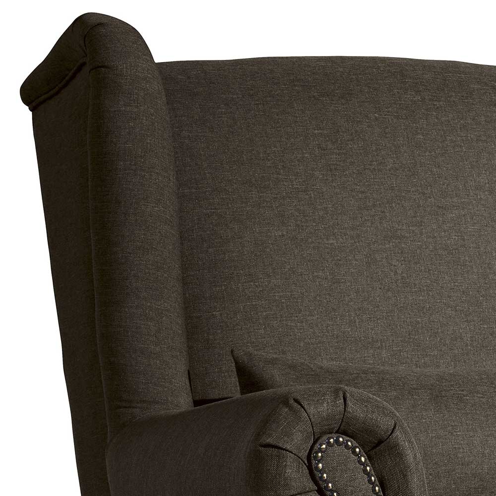 Braune Dreisitzer Couch Jialetto im Vintage Look 234 cm breit