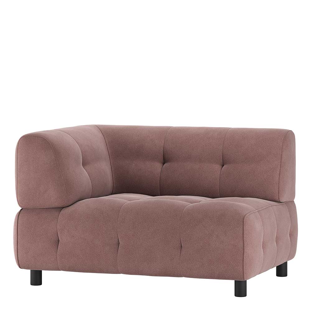 Modulcouch Element links Petrolina in Mauve aus Webstoff
