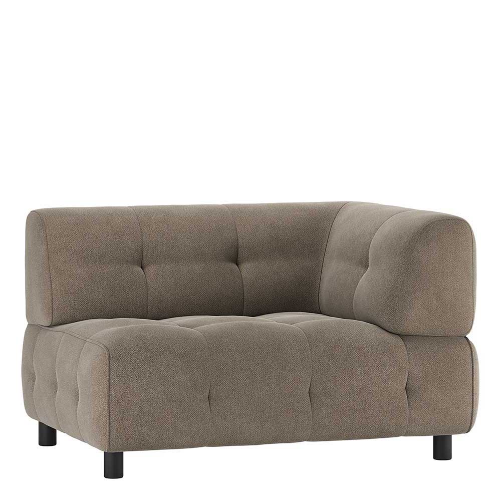 Sofa Element rechts Estravo in Graugrün Webstoff 122 cm breit