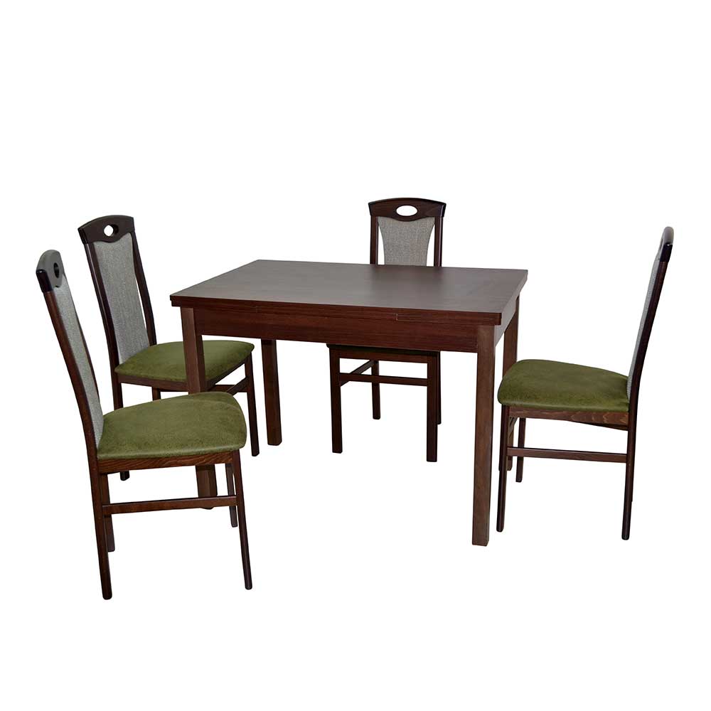 4 Personen Essgruppe Fandango Tisch ausziehbar in Nussbaumfarben (fünfteilig)
