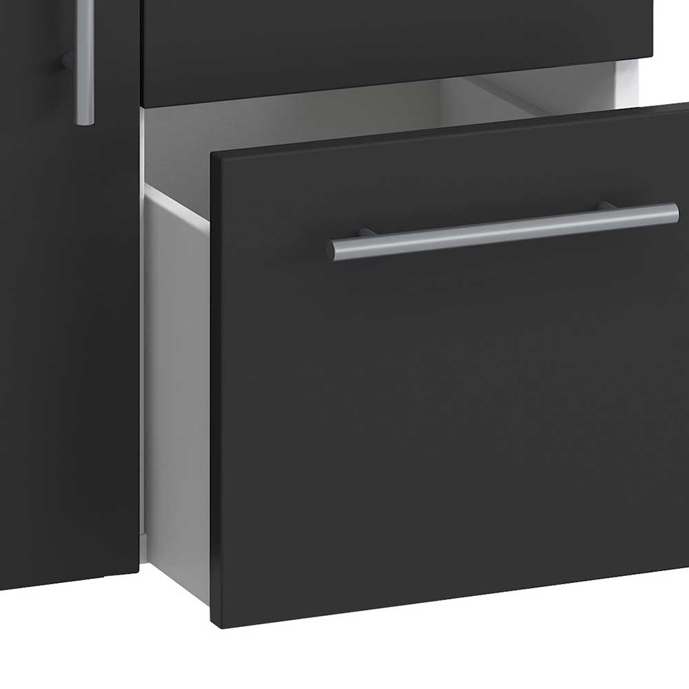 Waschtischunterbau zweifarbig Litora in Schwarz und Weiß - modernes Design