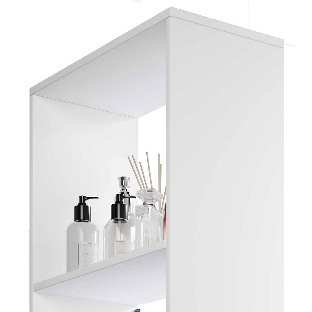 Badezimmer Nischenschrank Cham in Weiß mit zwei Schubladen