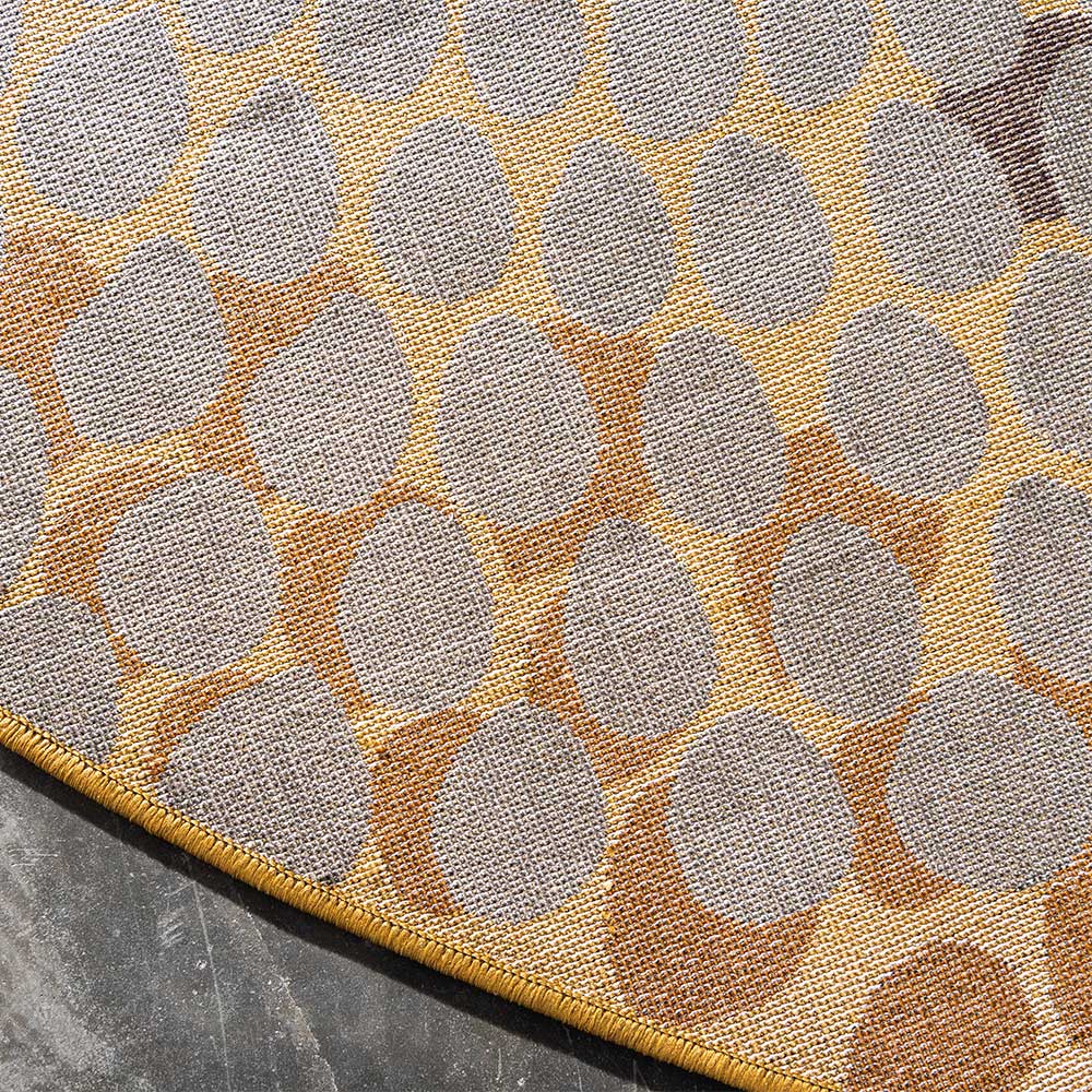 Runder Teppich bunt Dambrosio mit Mandala Motiv 120 cm Durchmesser
