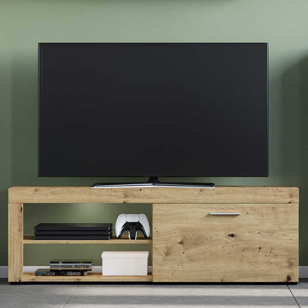 Fernsehunterschrank Vahidos in Wildeichefarben 139 cm breit