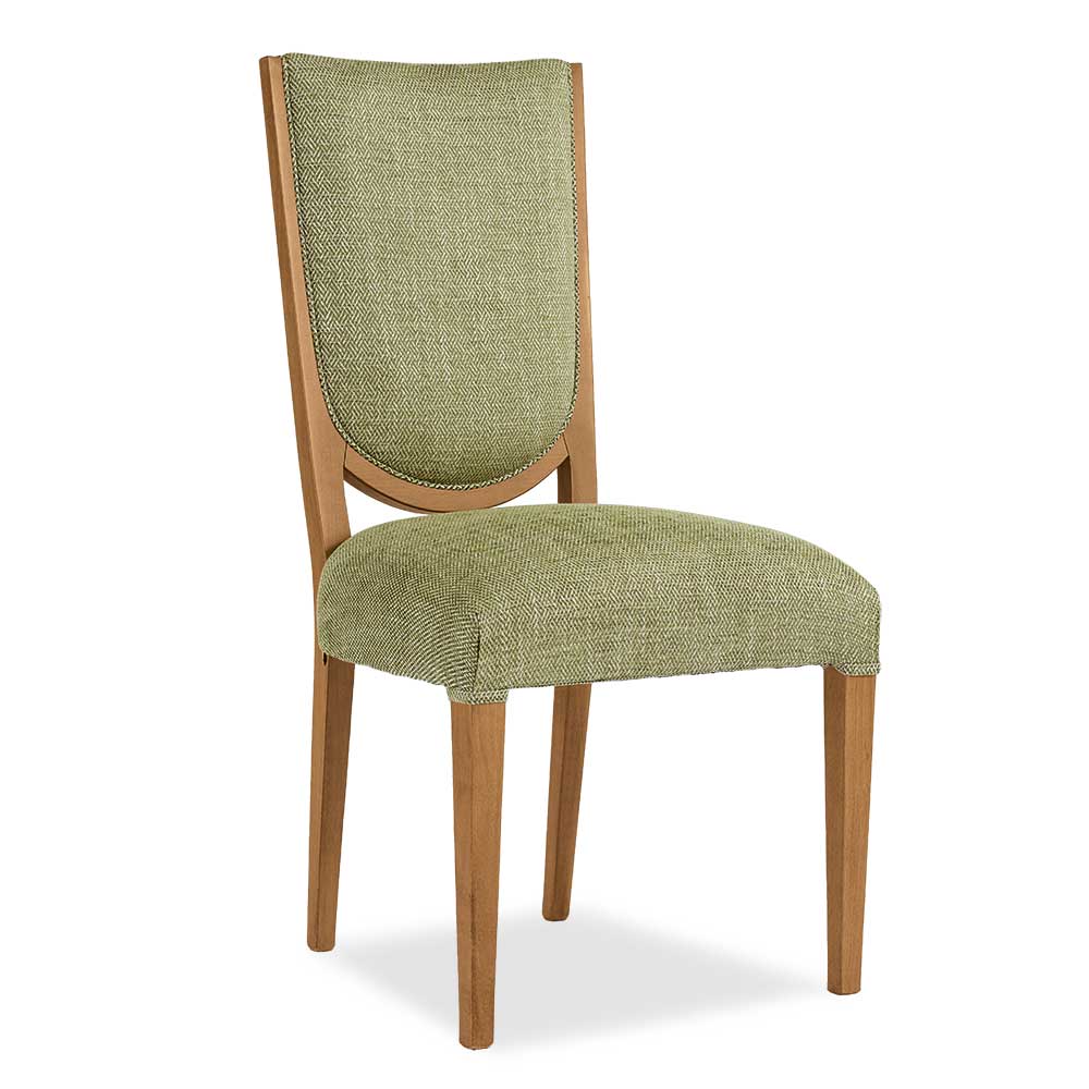 Hochwertiger Stuhl Noro in Oliv Grün und Buchefarben