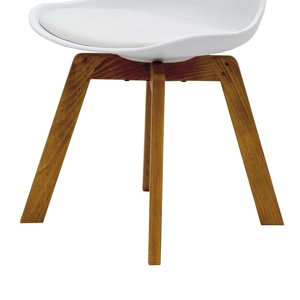 Esstisch Stühle Giulio in Eichefarben und Weiß modern (4er Set)