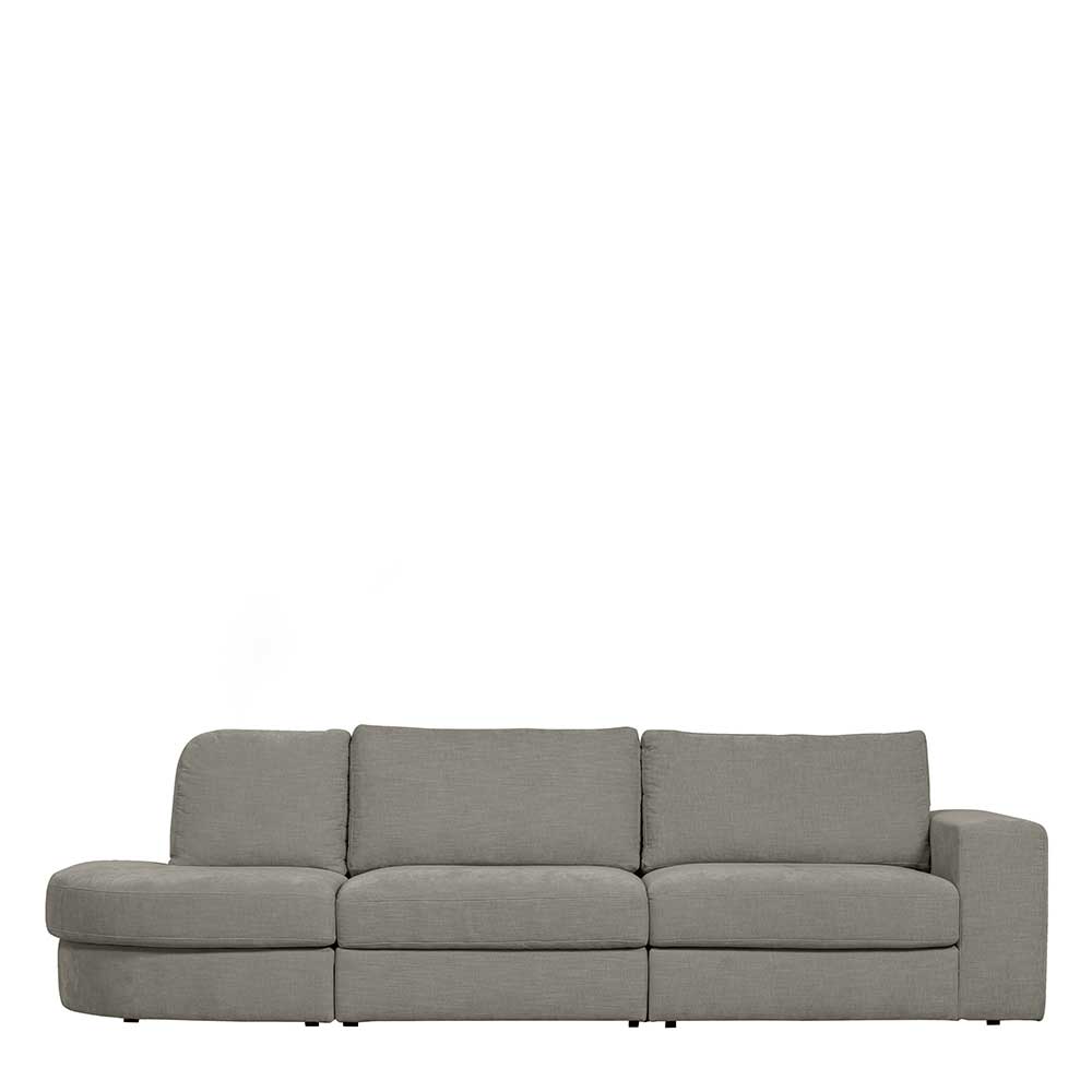 Mehrsitzer Sofa Fredoco in Grau 298 cm breit - 98 cm tief